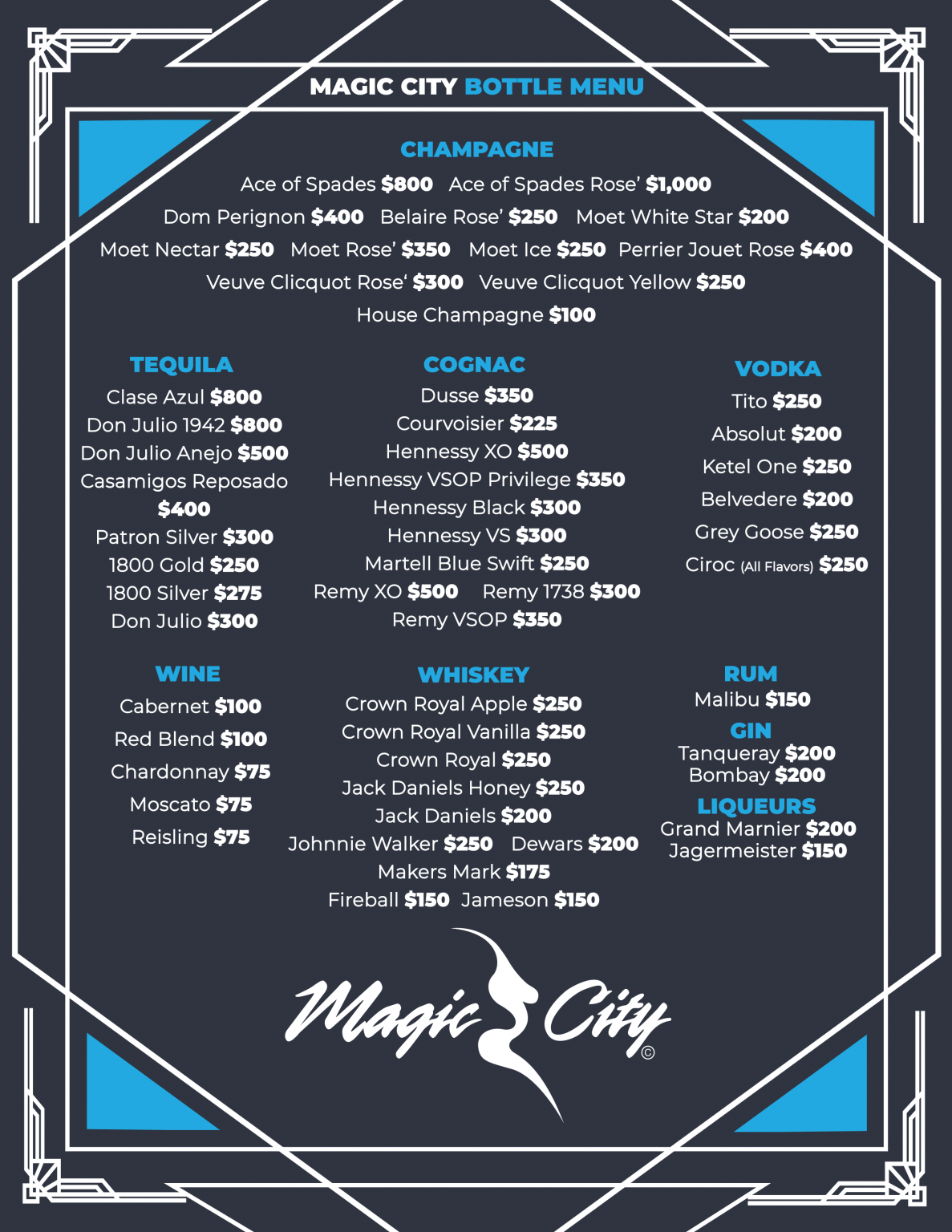 Menus Magic City