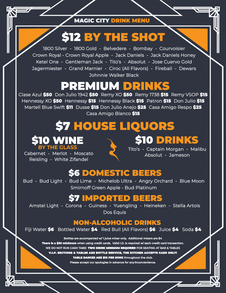Menus Magic City